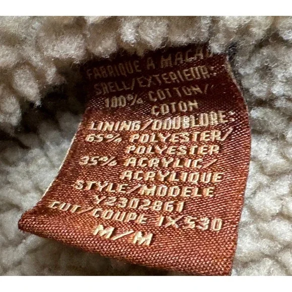 Guess Women's 1970's Vtg Sherpa Lined Full Button Denim Jacket Size Medium - Picture 9 of 14